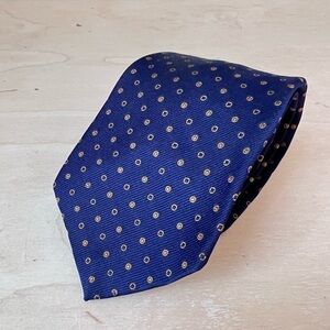 Vintage men’s navy and gold blockecore necktie